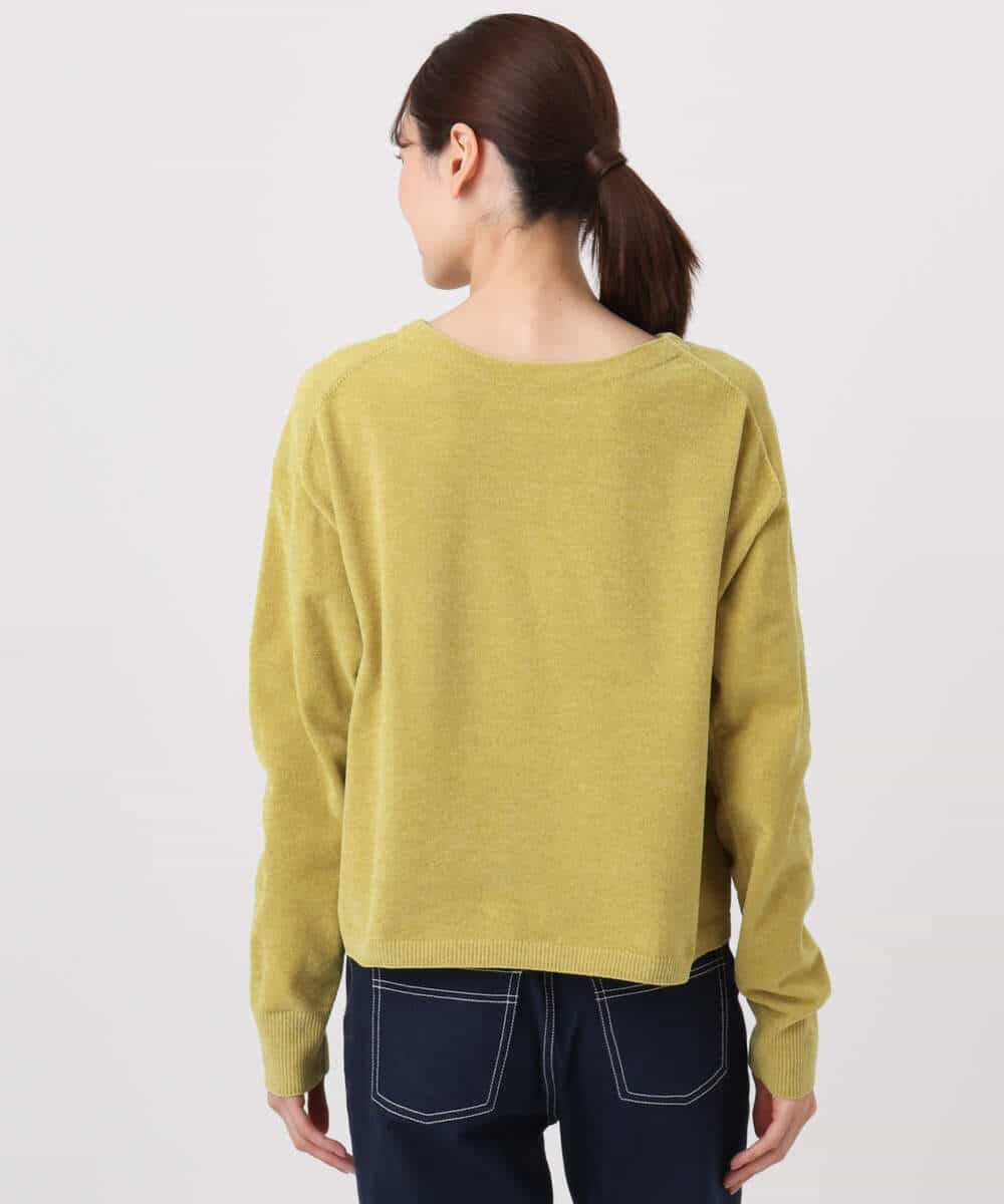 FKFAD45120 MK MICHEL KLEIN(MK ミッシェルクラン) モールヤーンボートネックニット/洗える マスタード