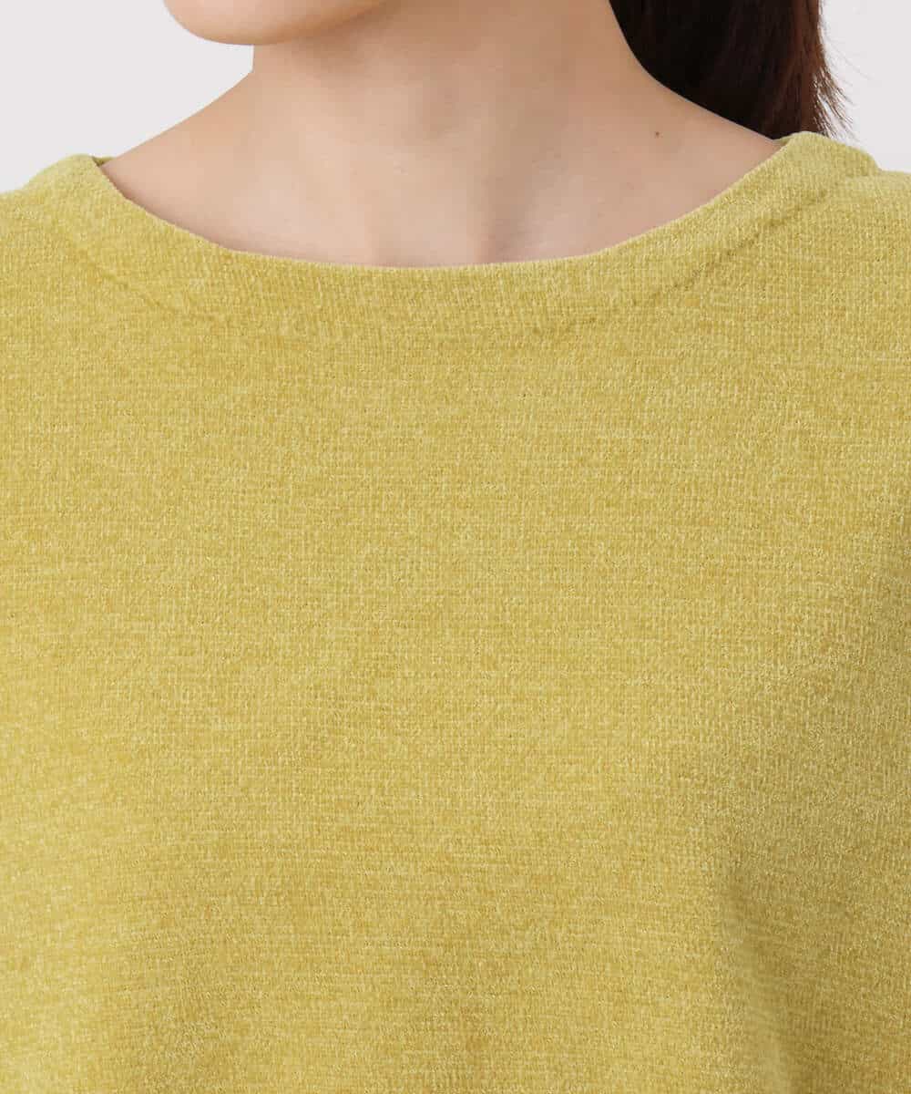 FKFAD45120 MK MICHEL KLEIN(MK ミッシェルクラン) モールヤーンボートネックニット/洗える マスタード