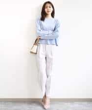 FKFAD45120 MK MICHEL KLEIN(MK ミッシェルクラン) モールヤーンボートネックニット/洗える マスタード