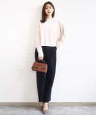 FKFAD45120 MK MICHEL KLEIN(MK ミッシェルクラン) モールヤーンボートネックニット/洗える マスタード