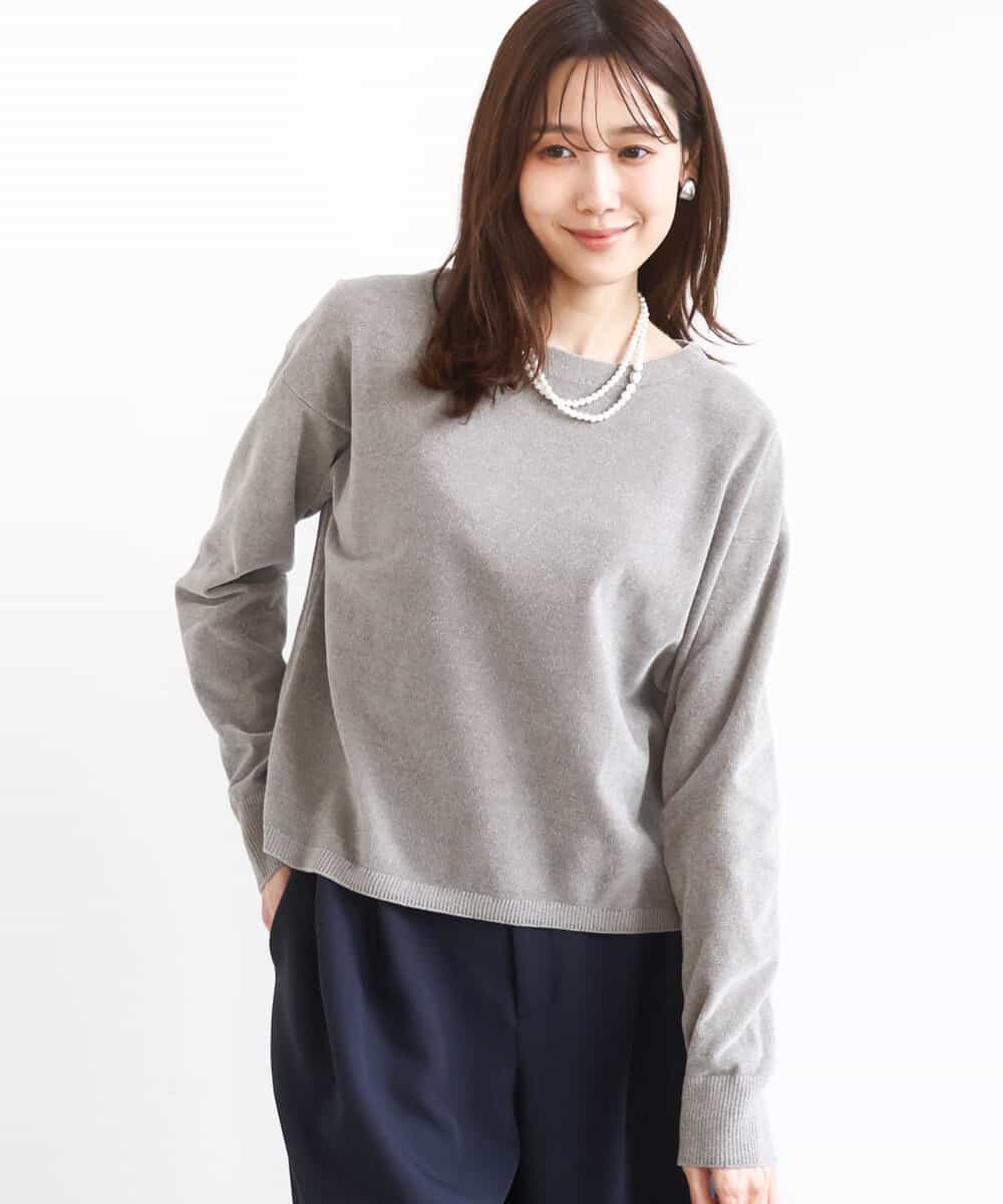 FKFAD45120 MK MICHEL KLEIN モールヤーンボートネックニット/洗える