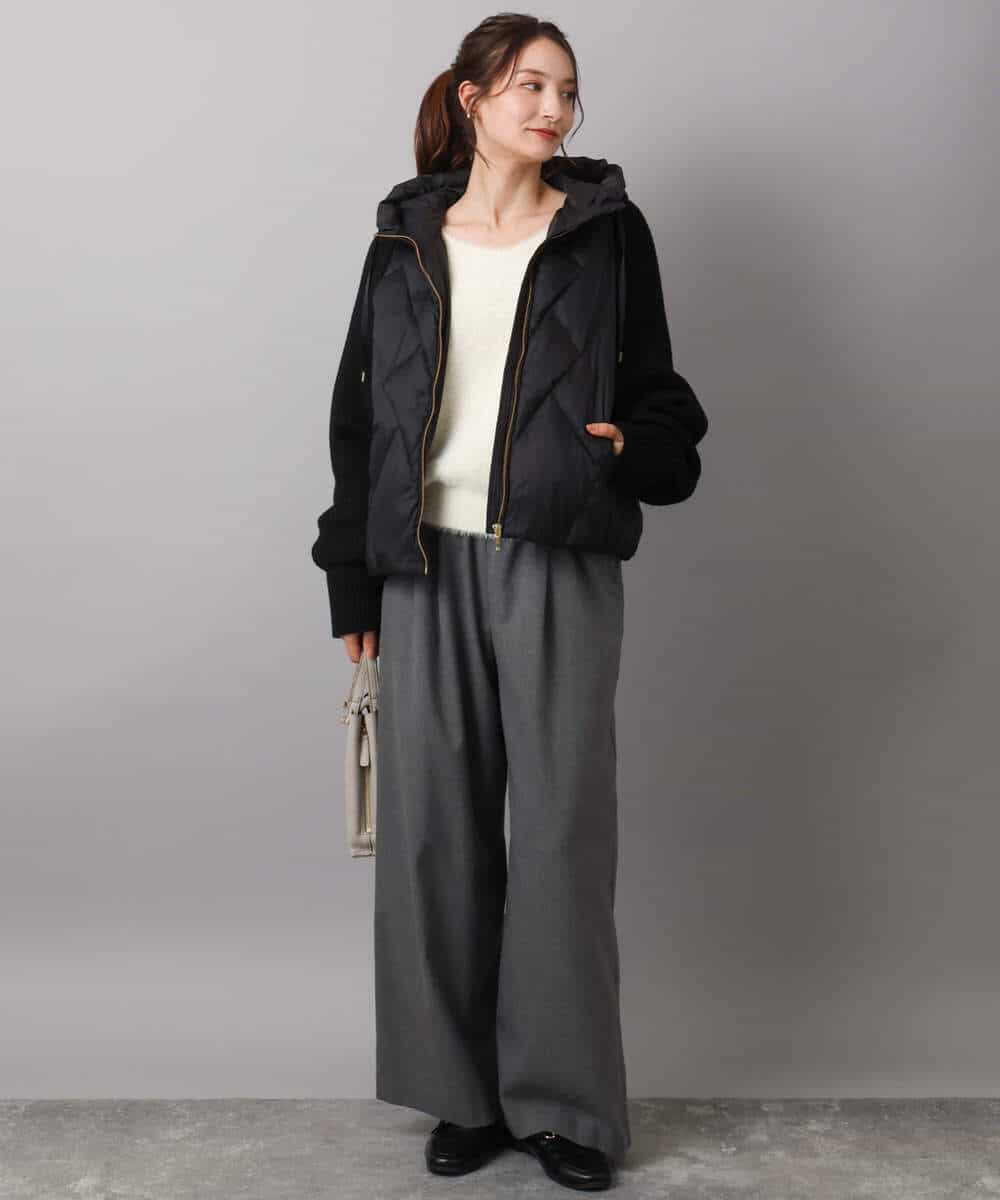 FKFAD46130 MK MICHEL KLEIN(MK ミッシェルクラン) フェザーニットプルオーバー/前後2way/洗える レッド