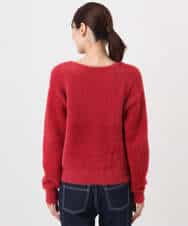 FKFAD46130 MK MICHEL KLEIN(MK ミッシェルクラン) フェザーニットプルオーバー/前後2way/洗える レッド