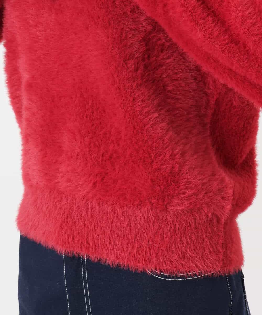 FKFAD46130 MK MICHEL KLEIN(MK ミッシェルクラン) フェザーニットプルオーバー/前後2way/洗える レッド