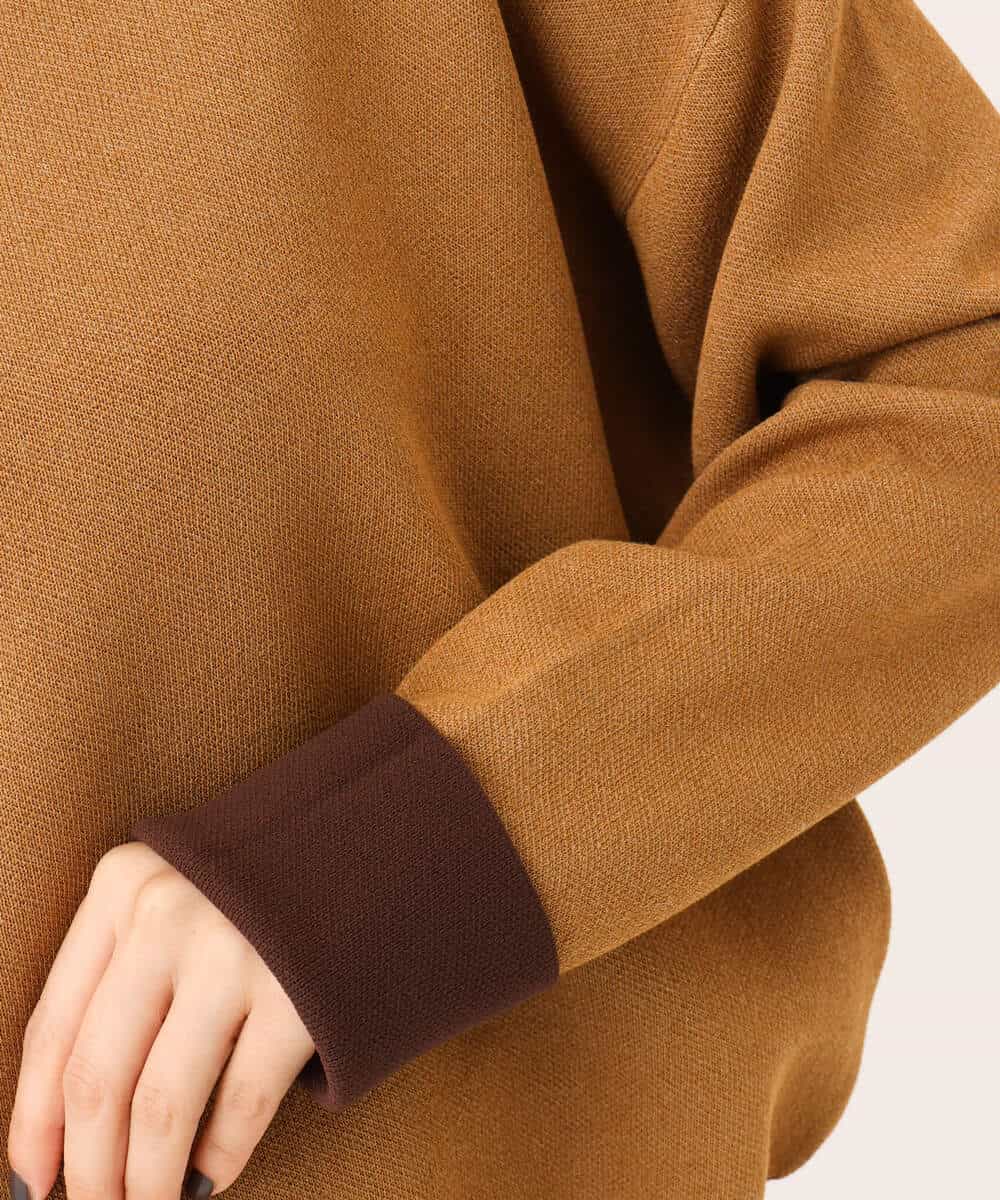 FKFAG40120 MK MICHEL KLEIN(MK ミッシェルクラン) [洗える]スウェットライク配色ニット ベージュ