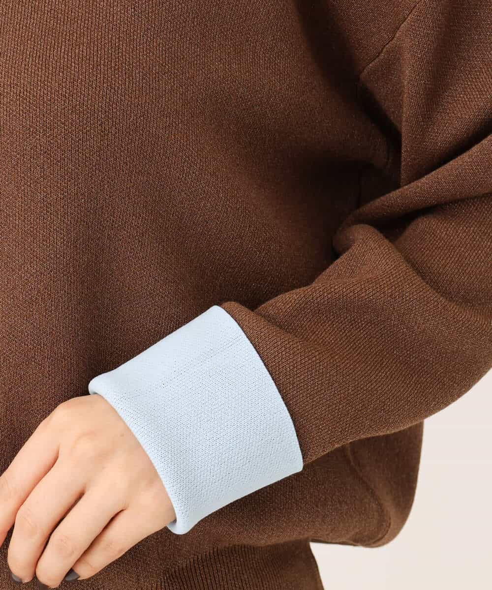FKFAG40120 MK MICHEL KLEIN(MK ミッシェルクラン) [洗える]スウェットライク配色ニット ベージュ