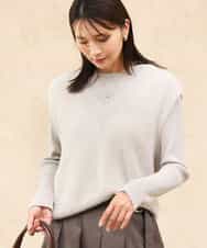 FKFAG41180 MK MICHEL KLEIN(MK ミッシェルクラン) [洗える]シャギーベスト×ハイゲージリブニット アンサンブル グレージュ