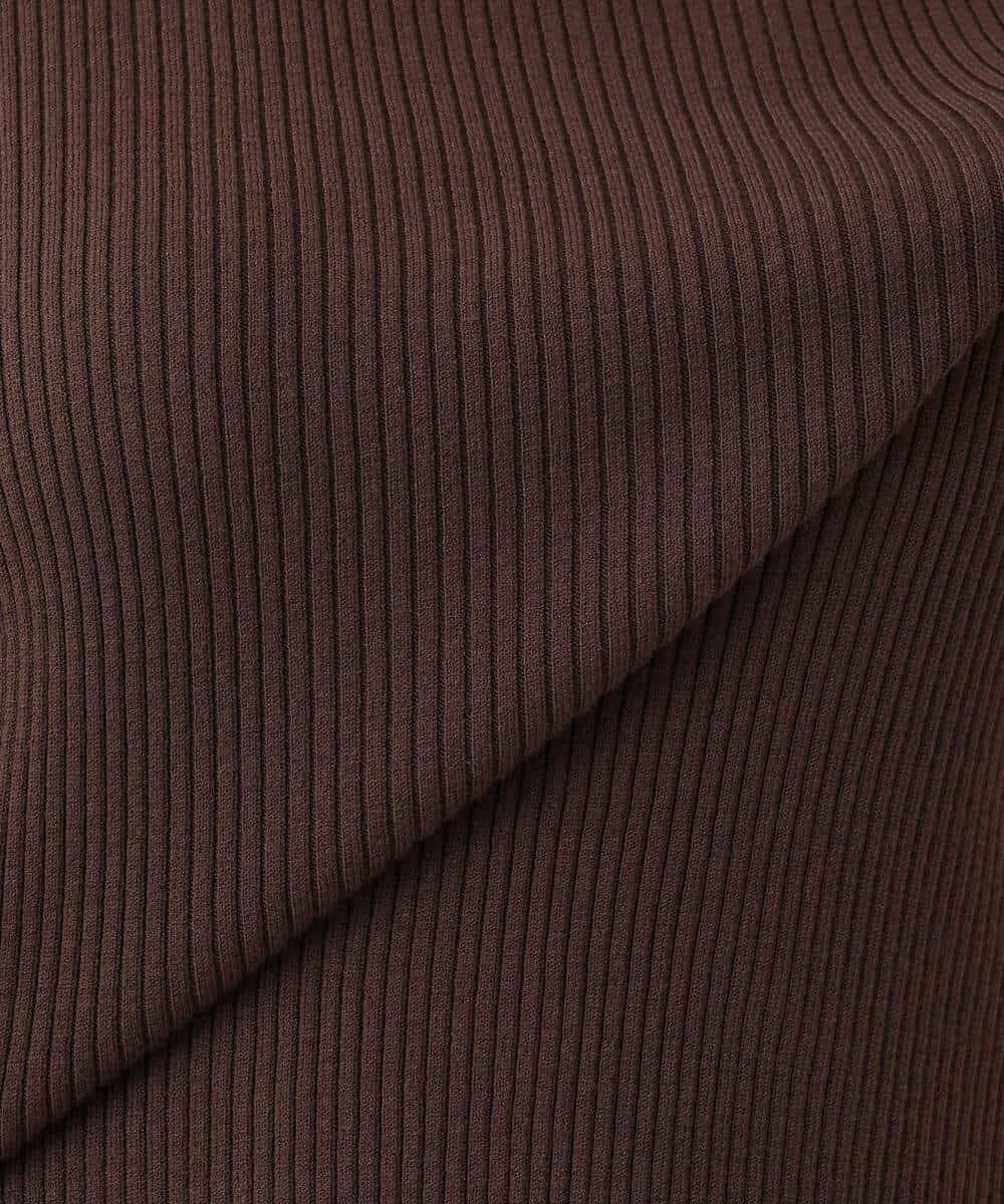 FKFAG41180 MK MICHEL KLEIN(MK ミッシェルクラン) [洗える]シャギーベスト×ハイゲージリブニット アンサンブル グレージュ