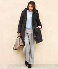FKFAG44160 MK MICHEL KLEIN(MK ミッシェルクラン) [洗える]モヘアメッシュニット ライトブルー