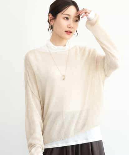FKFAG44160 MK MICHEL KLEIN [洗える]モヘアメッシュニット