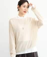 FKFAG44160 MK MICHEL KLEIN(MK ミッシェルクラン) [洗える]モヘアメッシュニット ベージュ
