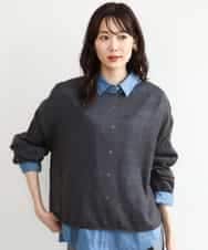 FKFAG44160 MK MICHEL KLEIN(MK ミッシェルクラン) [洗える]モヘアメッシュニット グレー