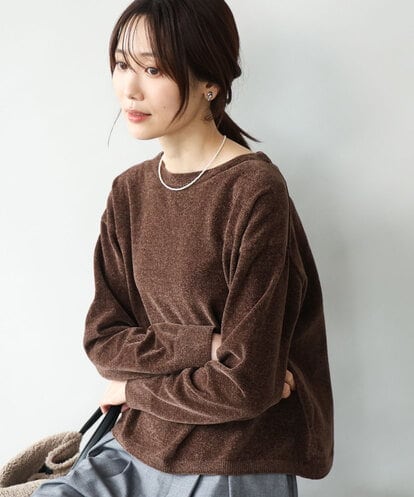 FKFAG45120 MK MICHEL KLEIN [洗える]モールヤーンボートネックニット