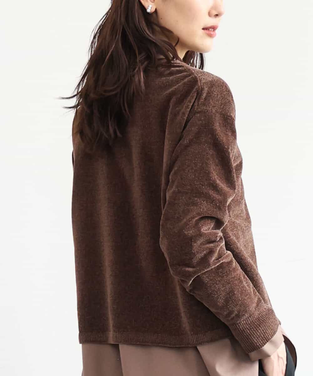 FKFAG45120 MK MICHEL KLEIN(MK ミッシェルクラン) [洗える]モールヤーンボートネックニット レッド