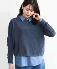FKFAG45120 MK MICHEL KLEIN(MK ミッシェルクラン) [洗える]モールヤーンボートネックニット レッド