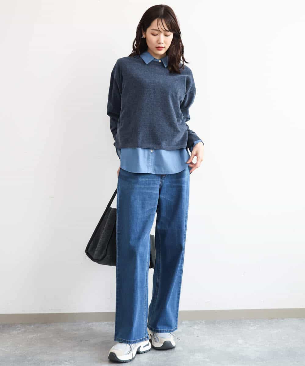 FKFAG45120 MK MICHEL KLEIN(MK ミッシェルクラン) [洗える]モールヤーンボートネックニット レッド