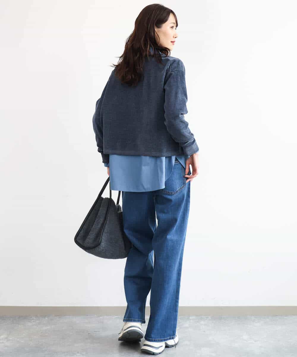 FKFAG45120 MK MICHEL KLEIN(MK ミッシェルクラン) [洗える]モールヤーンボートネックニット レッド