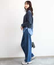 FKFAG45120 MK MICHEL KLEIN(MK ミッシェルクラン) [洗える]モールヤーンボートネックニット レッド