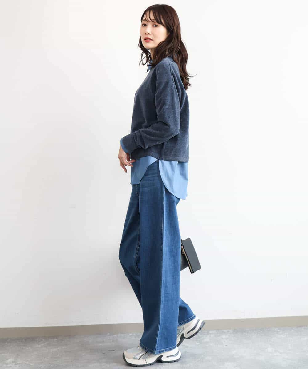 FKFAG45120 MK MICHEL KLEIN(MK ミッシェルクラン) [洗える]モールヤーンボートネックニット レッド