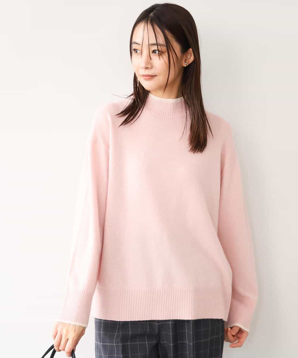 FKFAG54240 MK MICHEL KLEIN(MK ミッシェルクラン) [カシミヤ混/洗える]ハイネックニット グリーン