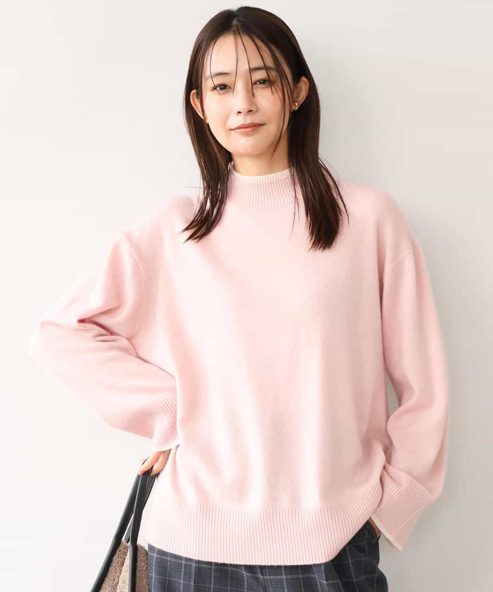 FKFAG54240 MK MICHEL KLEIN(MK ミッシェルクラン) [カシミヤ混/洗える]ハイネックニット グリーン