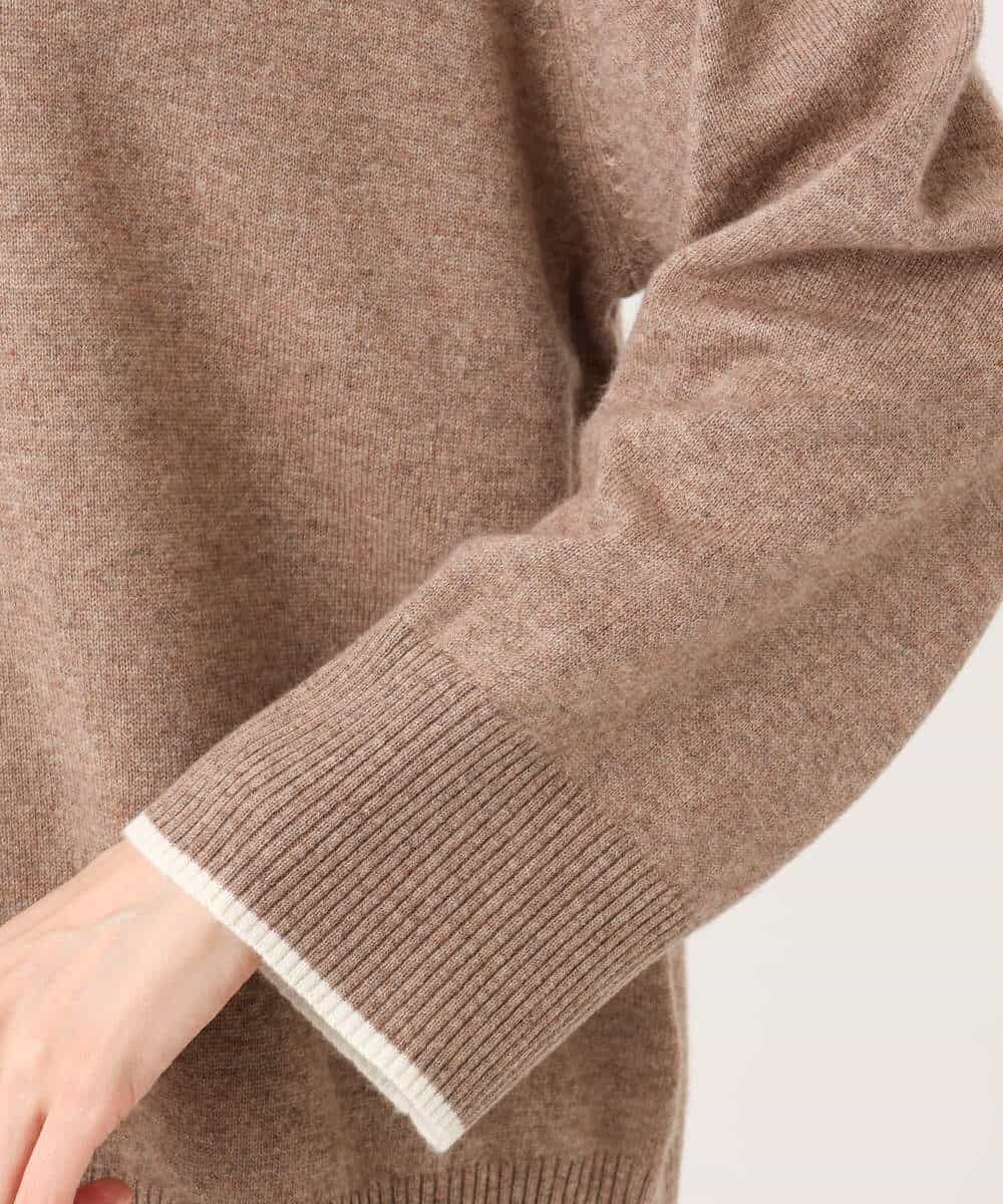 FKFAG54240 MK MICHEL KLEIN(MK ミッシェルクラン) [カシミヤ混/洗える]ハイネックニット グリーン