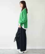 FKFAG55230 MK MICHEL KLEIN(MK ミッシェルクラン) [カシミヤ混/洗える]Vネックニット グリーン