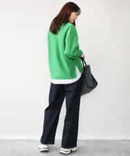 FKFAG55230 MK MICHEL KLEIN(MK ミッシェルクラン) [カシミヤ混/洗える]Vネックニット グリーン