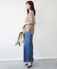 FKFAG55230 MK MICHEL KLEIN(MK ミッシェルクラン) [カシミヤ混/洗える]Vネックニット グリーン