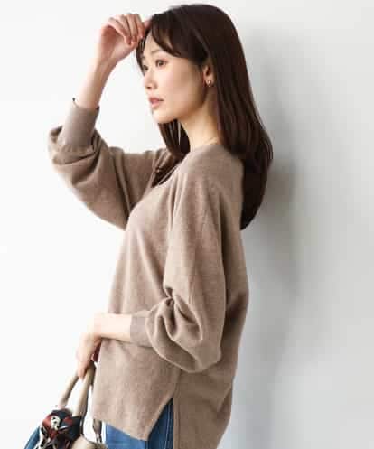 FKFAG55230 MK MICHEL KLEIN [カシミヤ混/洗える]Vネックニット