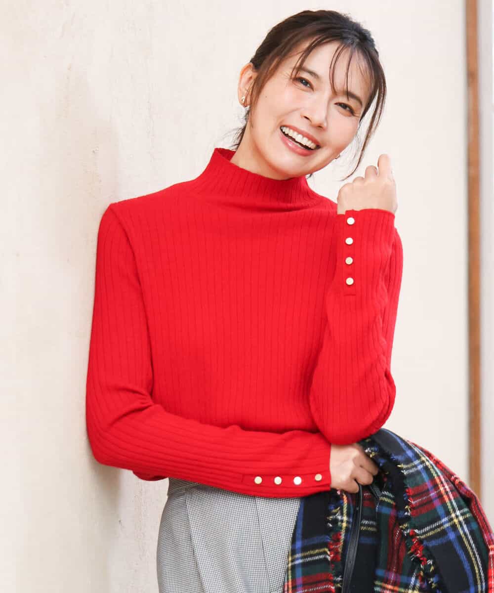 FKFAG56150 MK MICHEL KLEIN(MK ミッシェルクラン) [ウール100/洗える]SUPER FINE WOOLベーシックタートルネックニット グレー