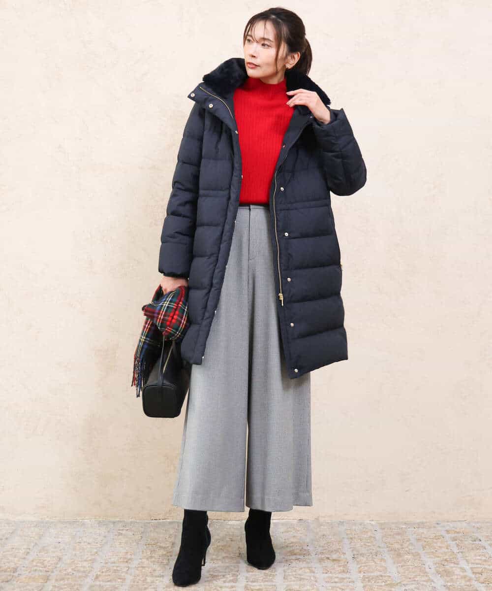 FKFAG56150 MK MICHEL KLEIN(MK ミッシェルクラン) [ウール100/洗える]SUPER FINE WOOLベーシックタートルネックニット グレー