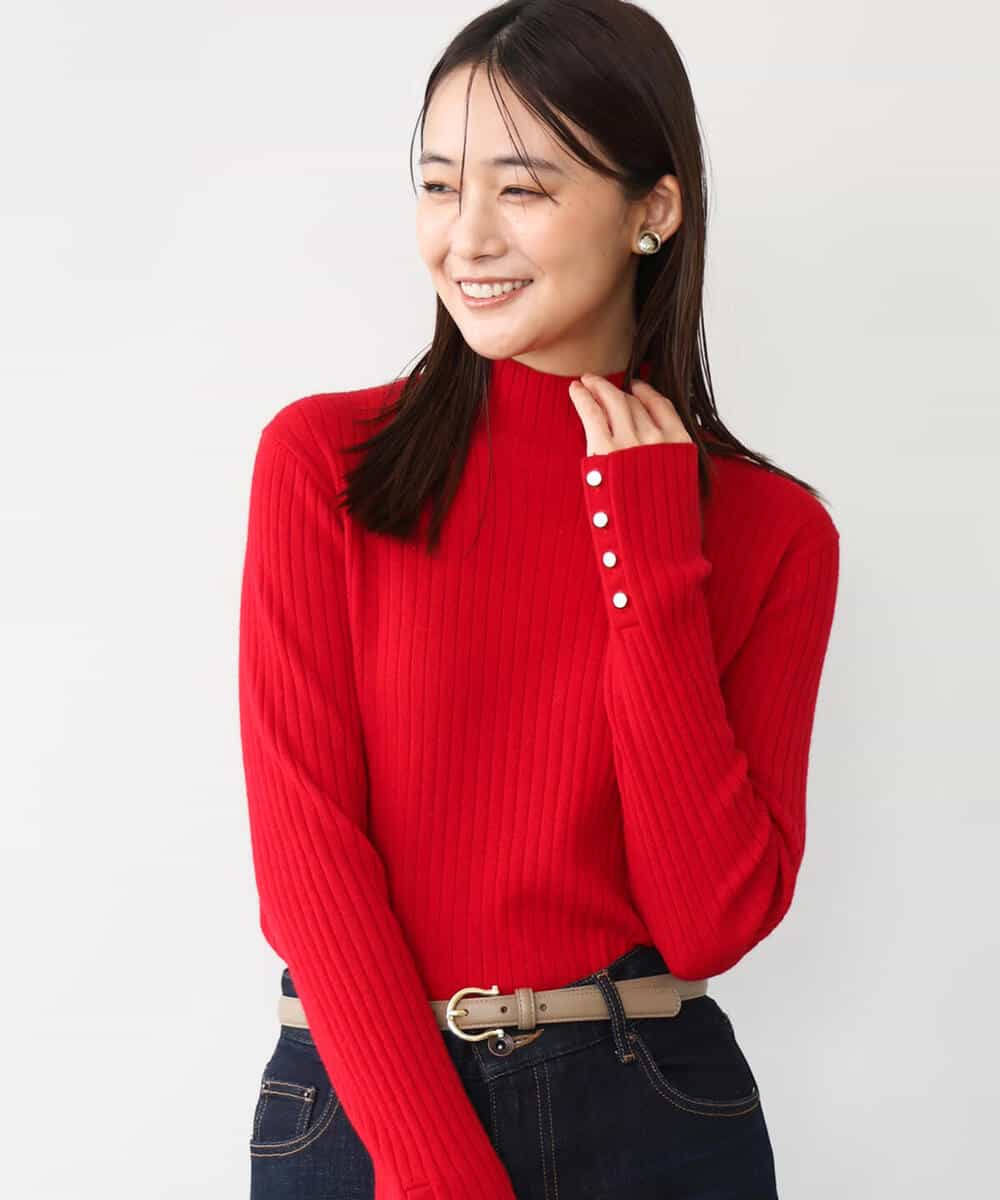FKFAG56150 MK MICHEL KLEIN(MK ミッシェルクラン) [ウール100/洗える]SUPER FINE WOOLベーシックタートルネックニット グレー