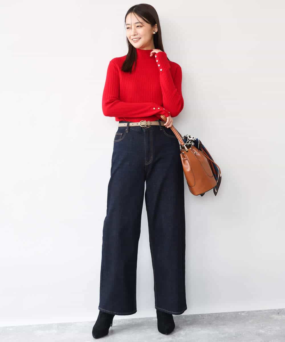 FKFAG56150 MK MICHEL KLEIN(MK ミッシェルクラン) [ウール100/洗える]SUPER FINE WOOLベーシックタートルネックニット グレー
