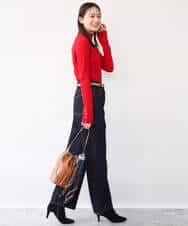 FKFAG56150 MK MICHEL KLEIN(MK ミッシェルクラン) [ウール100/洗える]SUPER FINE WOOLベーシックタートルネックニット グレー