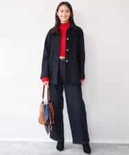 FKFAG56150 MK MICHEL KLEIN(MK ミッシェルクラン) [ウール100/洗える]SUPER FINE WOOLベーシックタートルネックニット グレー
