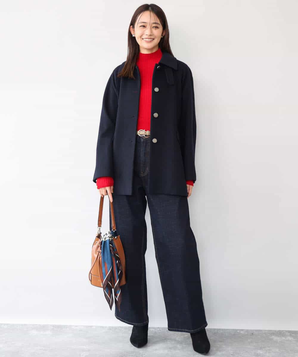FKFAG56150 MK MICHEL KLEIN(MK ミッシェルクラン) [ウール100/洗える]SUPER FINE WOOLベーシックタートルネックニット グレー
