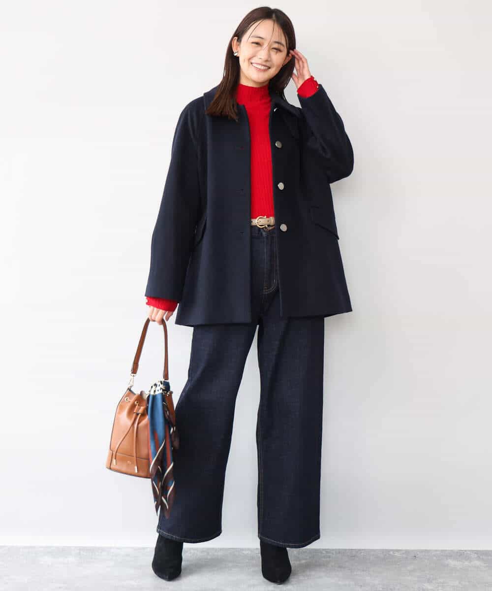 FKFAG56150 MK MICHEL KLEIN(MK ミッシェルクラン) [ウール100/洗える]SUPER FINE WOOLベーシックタートルネックニット グレー