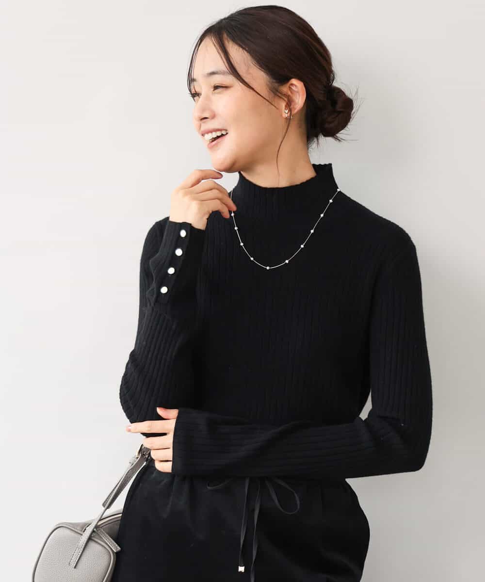 FKFAG56150 MK MICHEL KLEIN(MK ミッシェルクラン) [ウール100/洗える]SUPER FINE WOOLベーシックタートルネックニット グレー