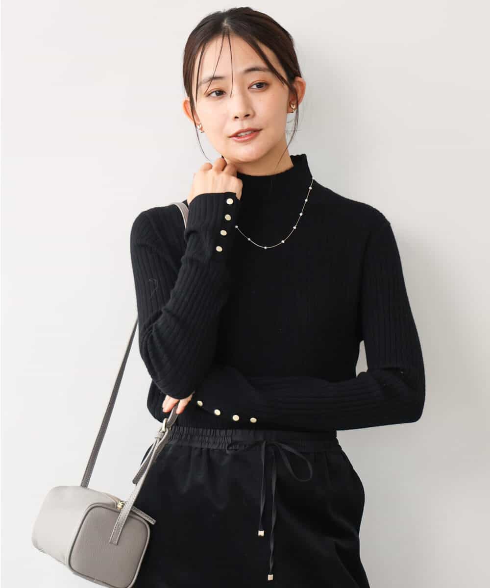 FKFAG56150 MK MICHEL KLEIN(MK ミッシェルクラン) [ウール100/洗える]SUPER FINE WOOLベーシックタートルネックニット グレー
