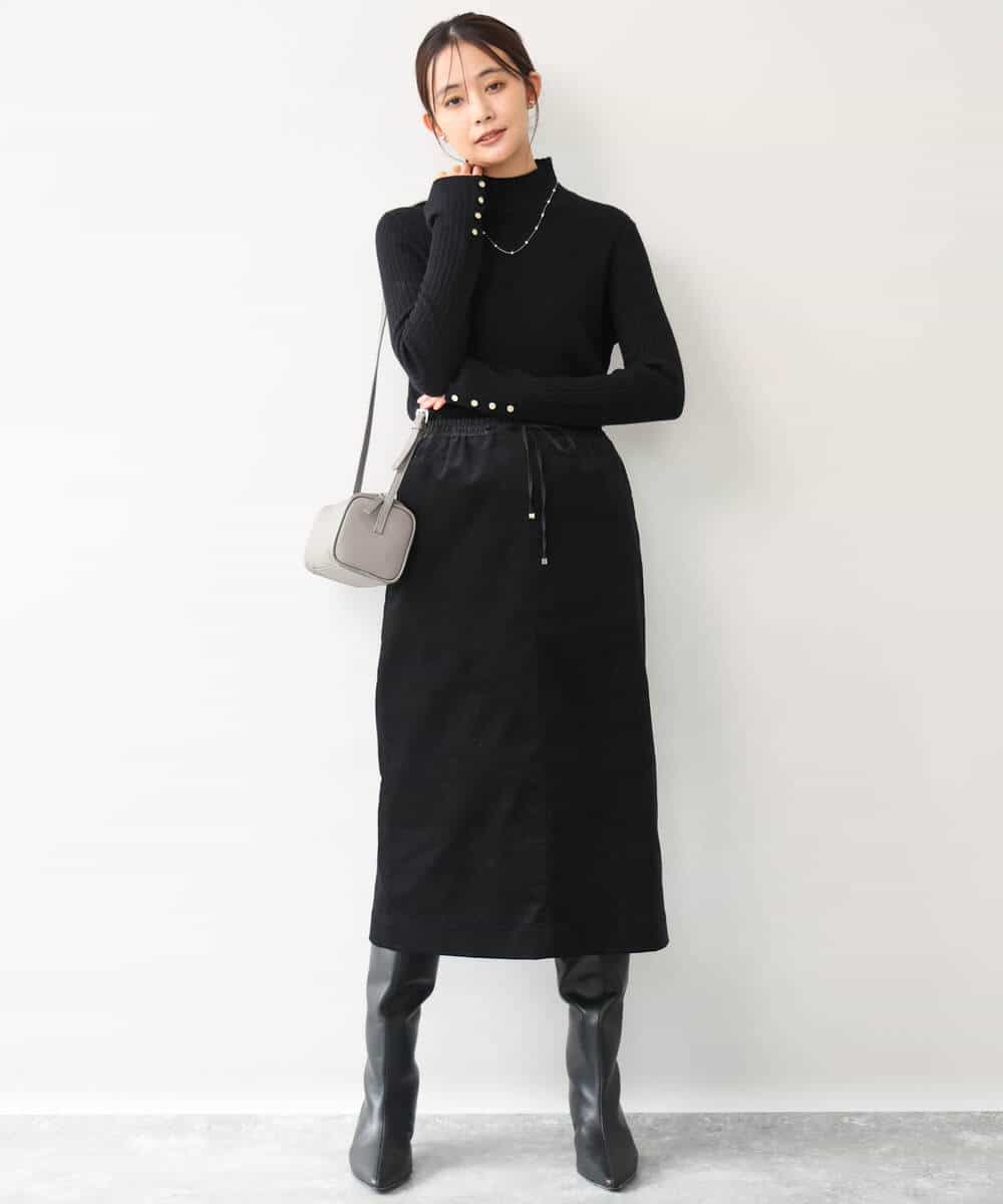 FKFAG56150 MK MICHEL KLEIN(MK ミッシェルクラン) [ウール100/洗える]SUPER FINE WOOLベーシックタートルネックニット グレー