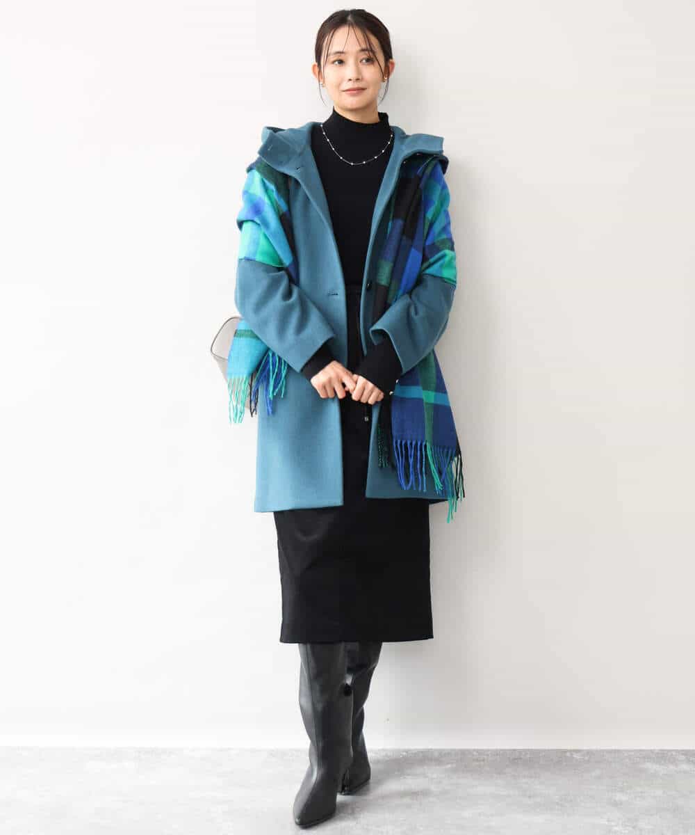 FKFAG56150 MK MICHEL KLEIN(MK ミッシェルクラン) [ウール100/洗える]SUPER FINE WOOLベーシックタートルネックニット グレー