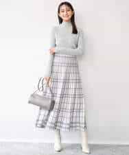 FKFAG56150 MK MICHEL KLEIN(MK ミッシェルクラン) [ウール100/洗える]SUPER FINE WOOLベーシックタートルネックニット グレー