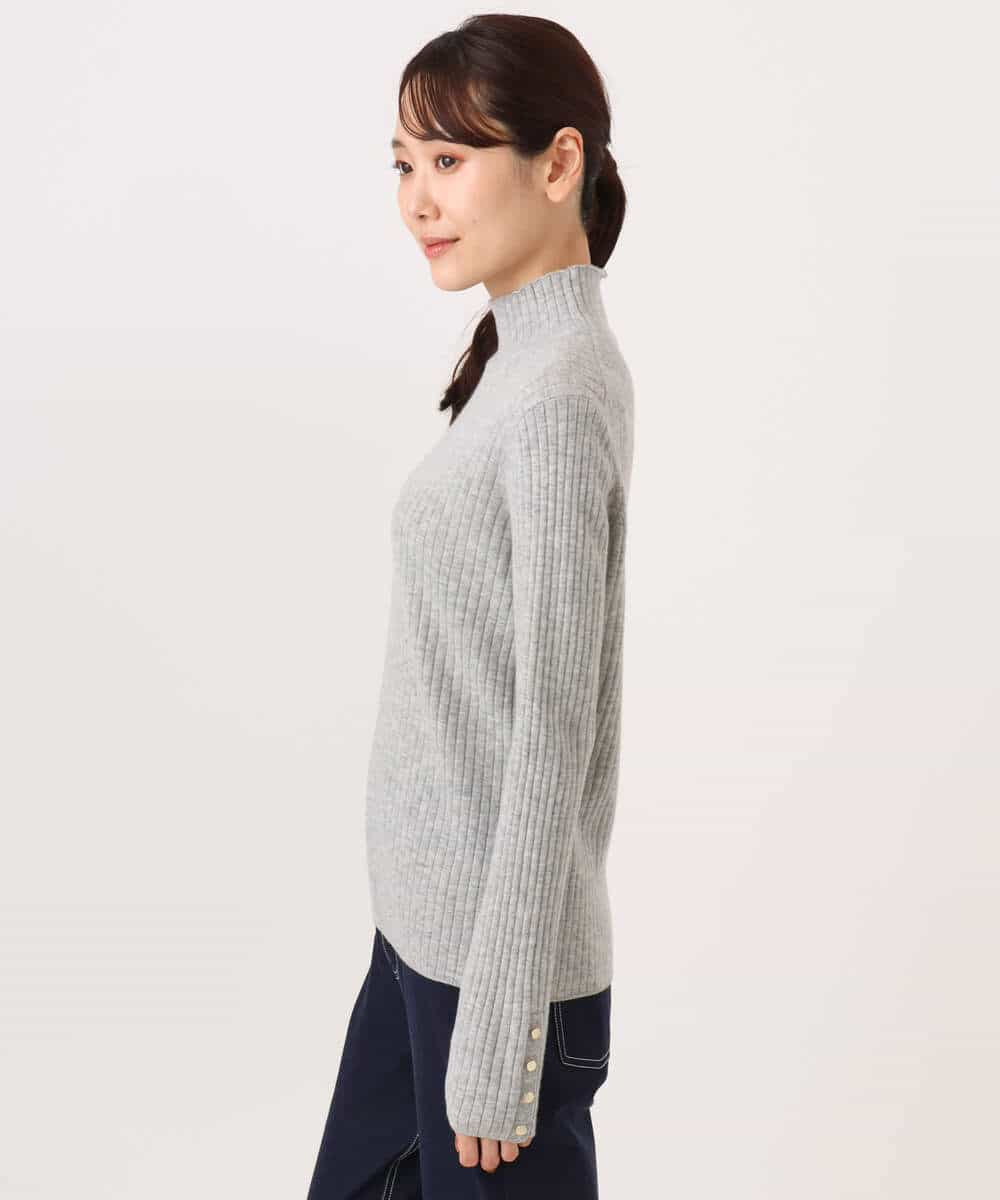 FKFAG56150 MK MICHEL KLEIN(MK ミッシェルクラン) [ウール100/洗える]SUPER FINE WOOLベーシックタートルネックニット グレー