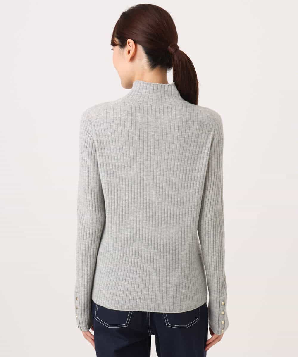 FKFAG56150 MK MICHEL KLEIN(MK ミッシェルクラン) [ウール100/洗える]SUPER FINE WOOLベーシックタートルネックニット グレー