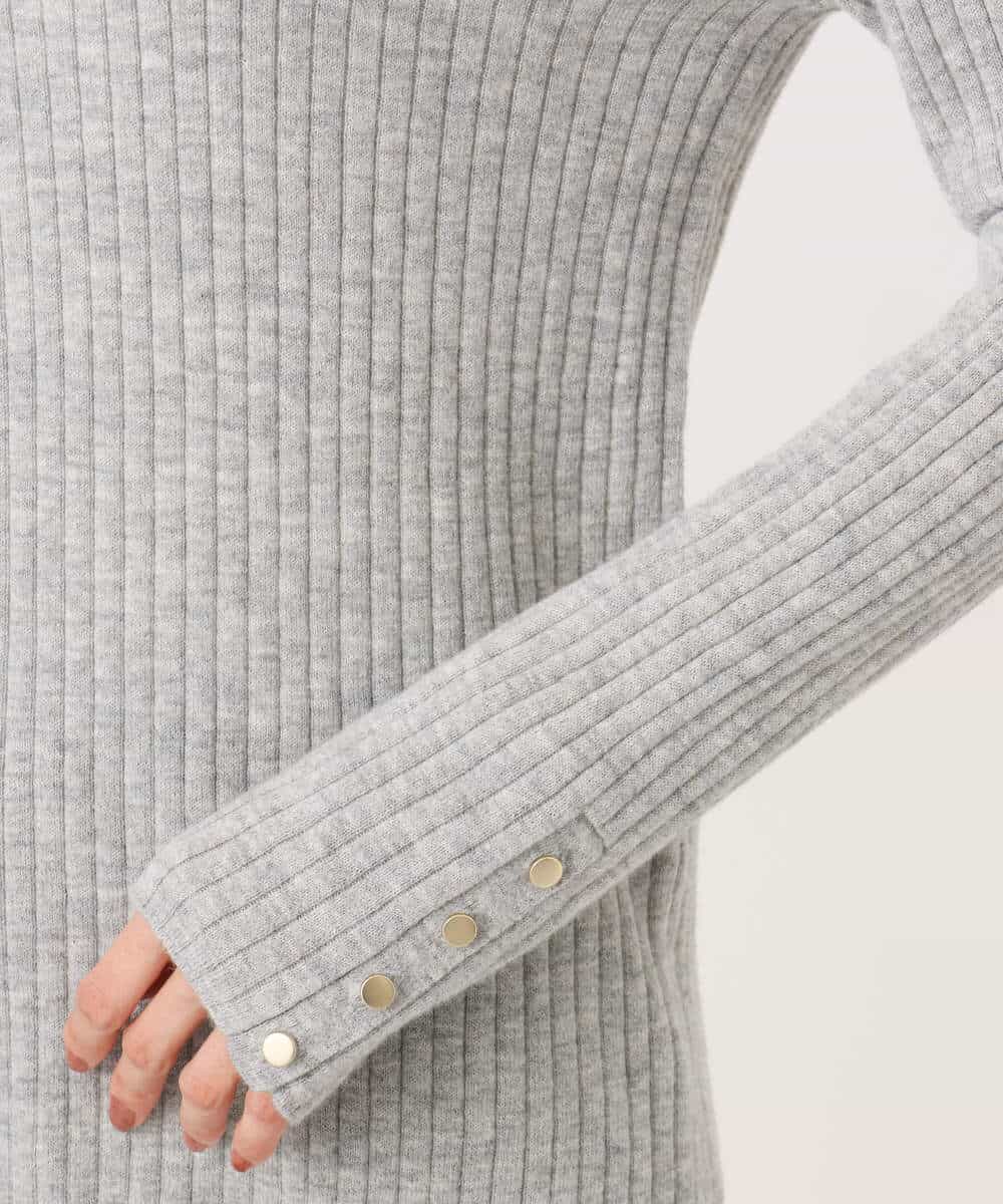 FKFAG56150 MK MICHEL KLEIN(MK ミッシェルクラン) [ウール100/洗える]SUPER FINE WOOLベーシックタートルネックニット グレー