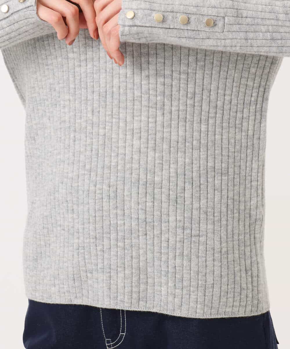 FKFAG56150 MK MICHEL KLEIN(MK ミッシェルクラン) [ウール100/洗える]SUPER FINE WOOLベーシックタートルネックニット グレー