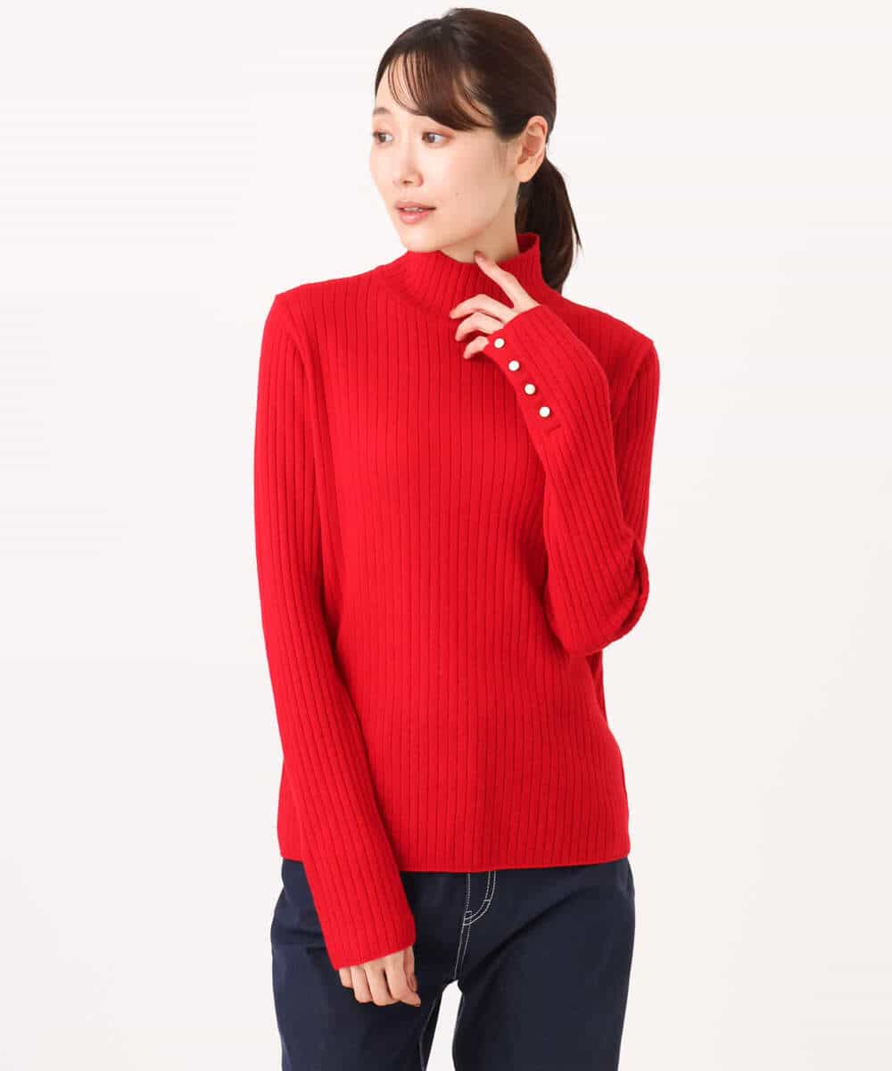 FKFAG56150 MK MICHEL KLEIN(MK ミッシェルクラン) [ウール100/洗える]SUPER FINE WOOLベーシックタートルネックニット グレー