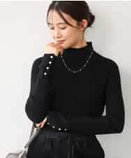 FKFAG56150 MK MICHEL KLEIN(MK ミッシェルクラン) [ウール100/洗える]SUPER FINE WOOLベーシックタートルネックニット ブラック