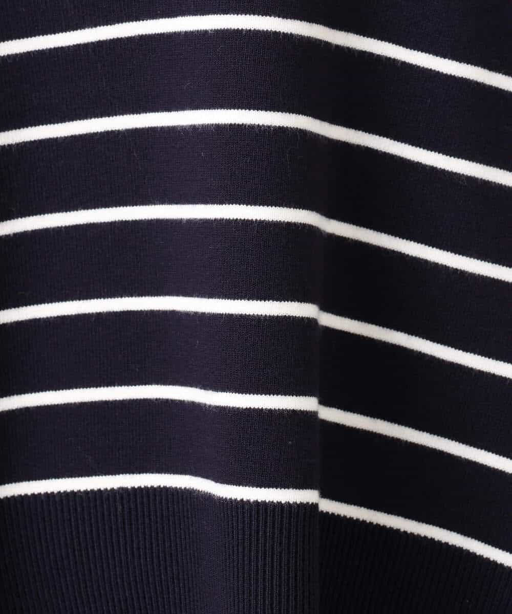 FKFAG57170 MK MICHEL KLEIN(MK ミッシェルクラン) [洗える]レース衿付きボーダーニット ネイビー
